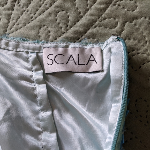 Scala Beaded Silk Gown "Mystic Water" - Picture 9 of 13